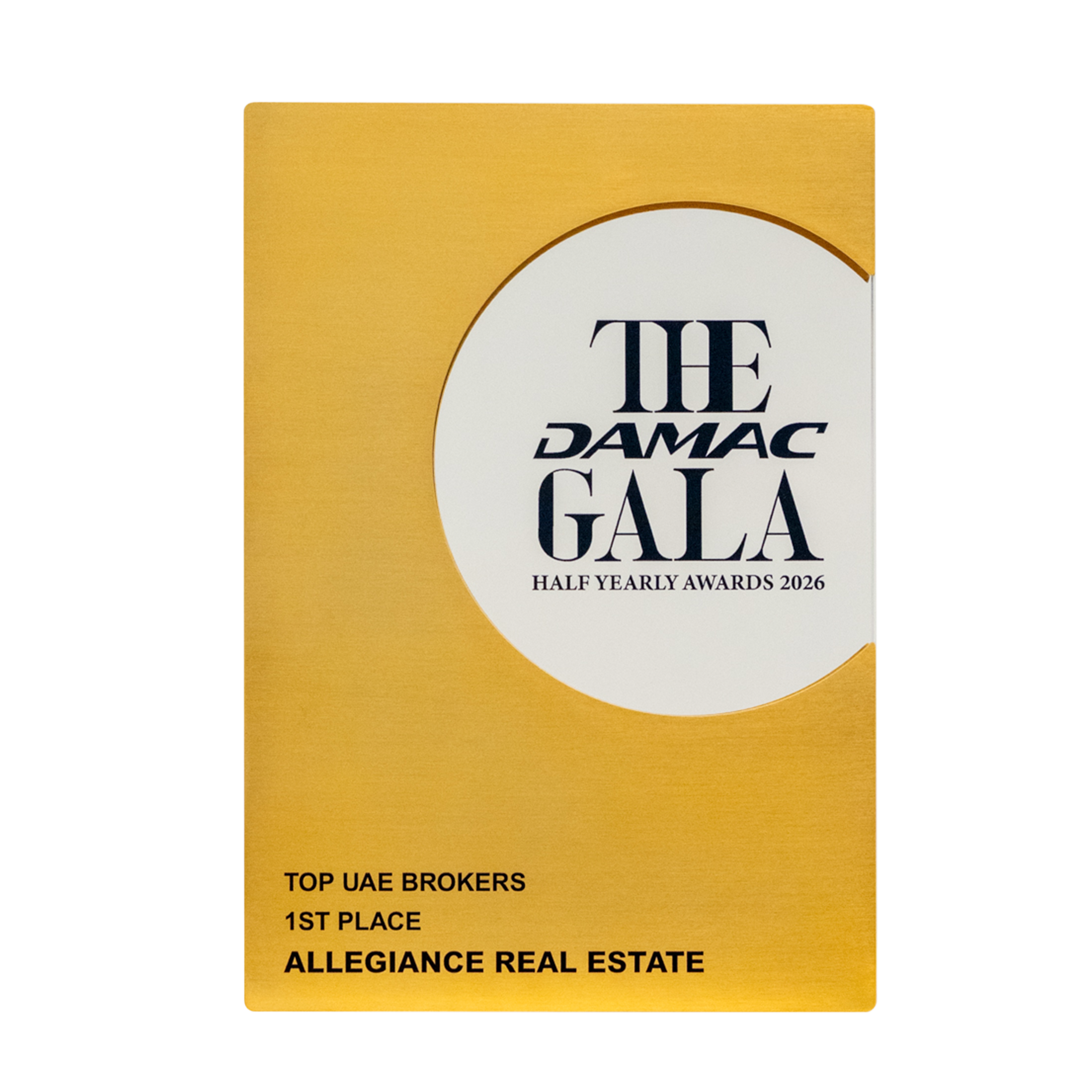 DAMAC UAE’s Top Broker trophy, H1 2026